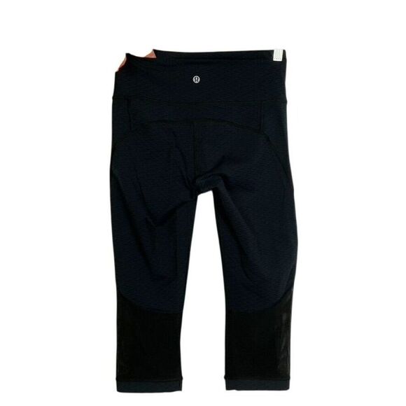 Lululemon Mid-Rise Cropped Mesh Paneled Leggings Women’s Size 6 - Picture 8 of 12